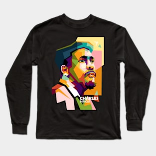 Charles M In Wpap Art Long Sleeve T-Shirt